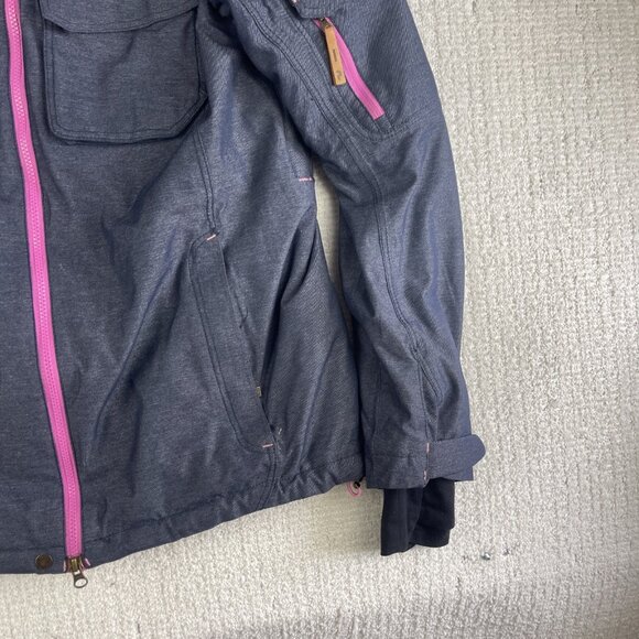 Peak Performance Hipe Hooded Ski Snowboard Jacket Women's size Large Blue Purple - Picture 5 of 16